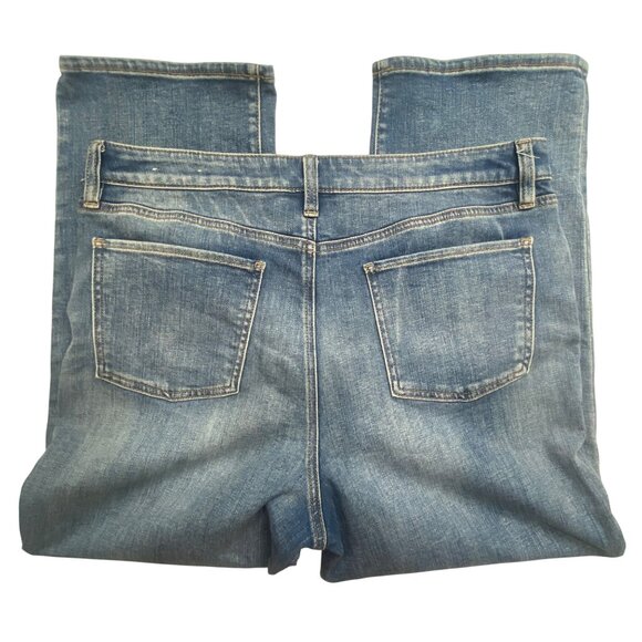Chicos 2R High Rise Straight Leg Crop Jeans Size Medium Wash Denim Womens Casual - Picture 5 of 10